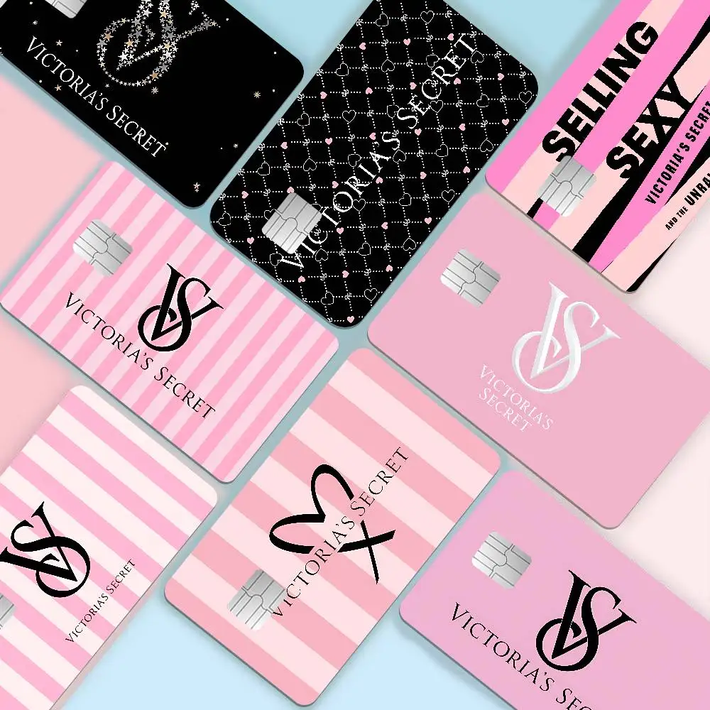 V-Vics-torias S-Sec-rets Fashion Matte Gold Silver Black Matte Film Skin Sticker Tape for Bank Credit Debit Card