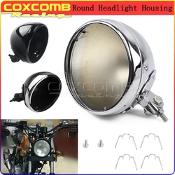 LED Headlight Housing Motorcycle Universal Round Headlamp Head Light Lamp Accessories For Harley Custom 7 inch Lighthouse Shell