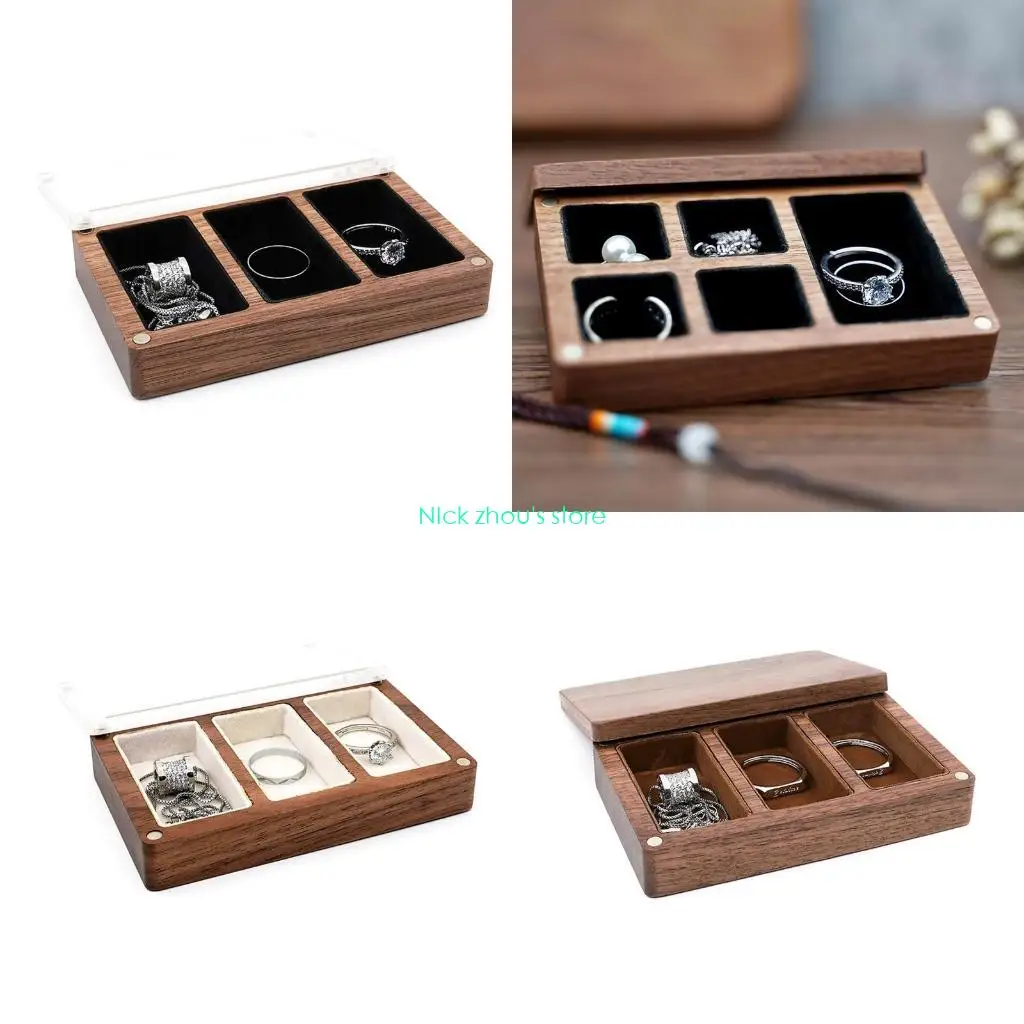 

E15E Jewelry Box Storage with Muilt-slot Bracelet Necklace Earrings
