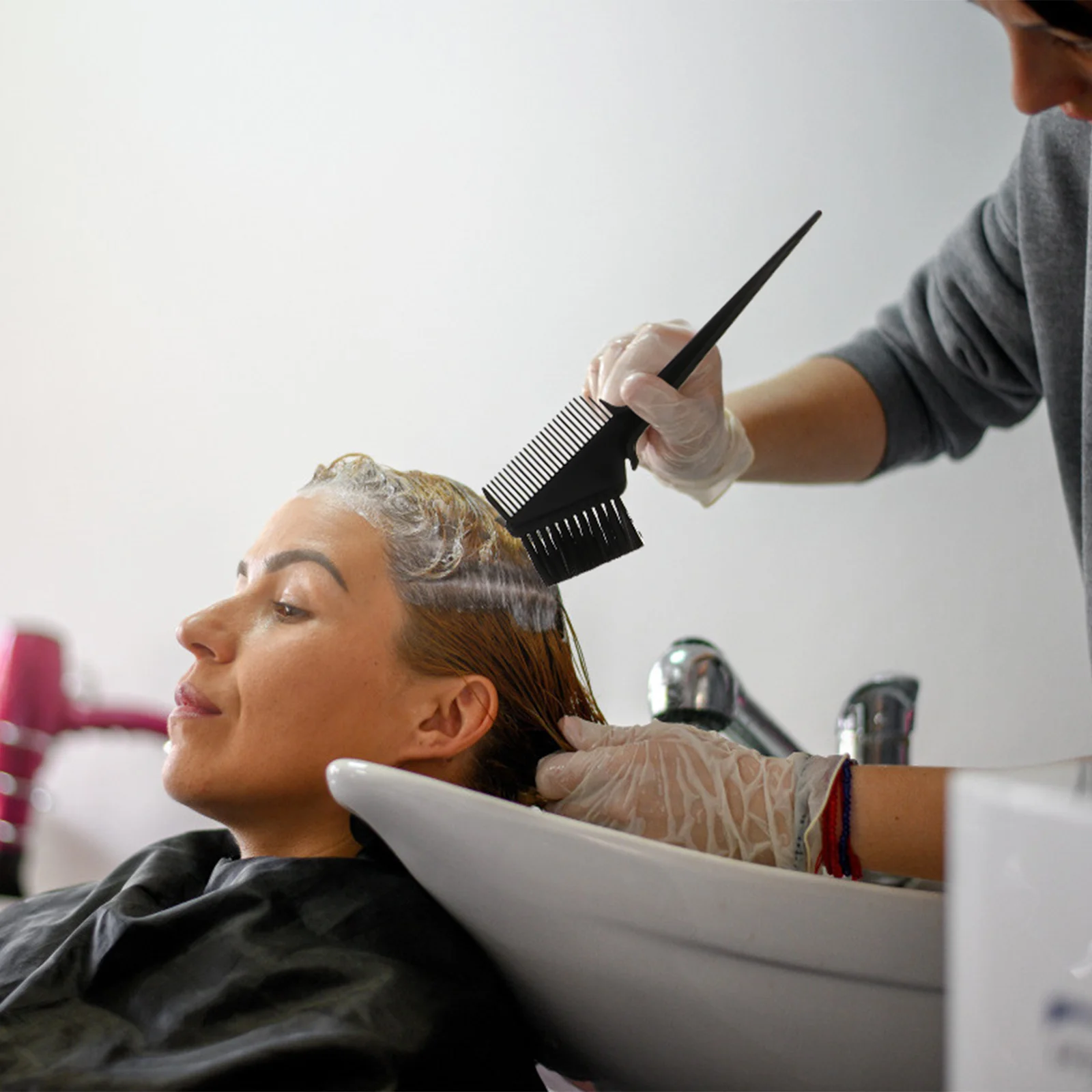 

3 комплекта набора для окрашивания волос, материал премиум-класса, прочное использование, легко аккуратная чистка, подарок для влюбленных парикмахерских, выбор