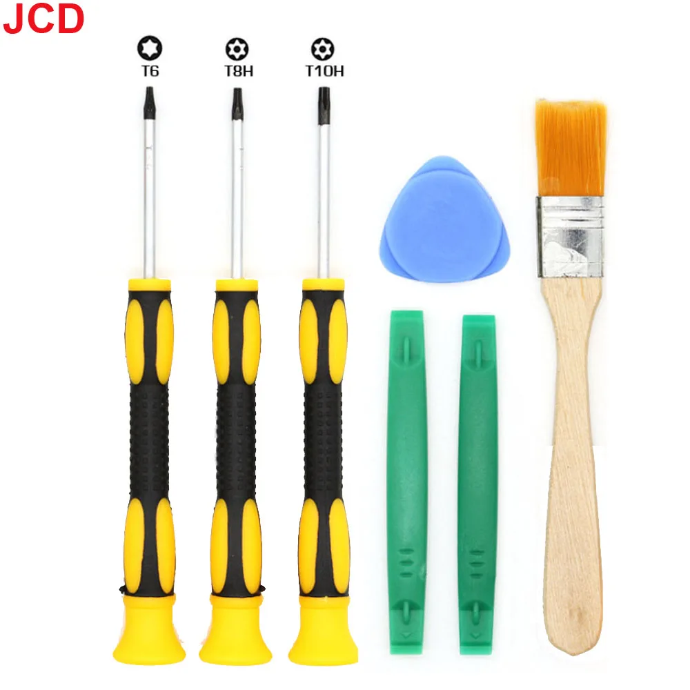 JCD 7 pçs/set Conjunto de Ferramentas de Abertura Chave de Fenda Torx T8 T6 T10 Para Xbox One Xbox 360 PS3 PS4 Kit de Ferramentas de Reparo de Chave de Fenda