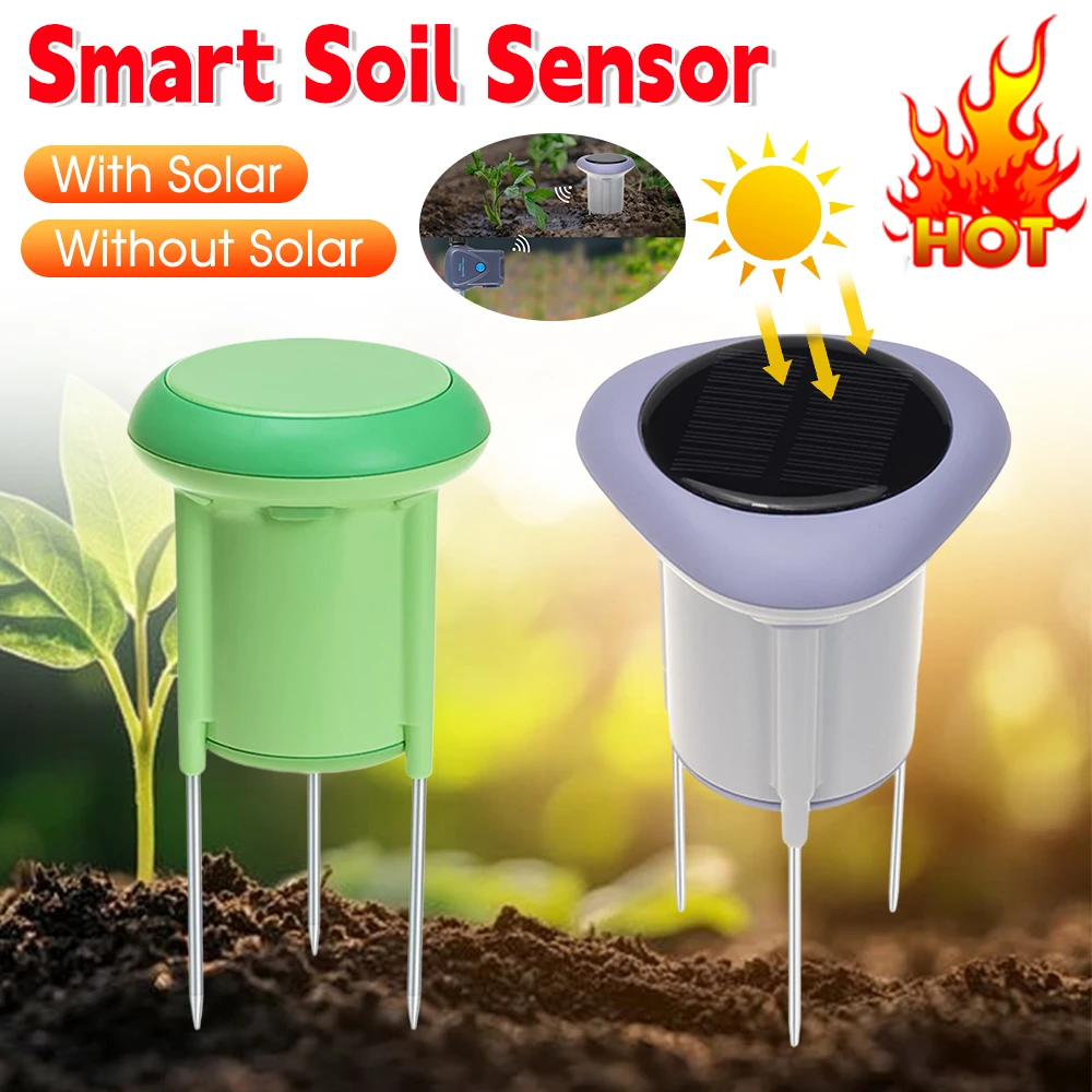 Tuya Smart Life Zigbee مستشعر رطوبة التربة كاشف درجة الحرارة والرطوبة App مراقب في الوقت الحقيقي IP66 مقاوم للماء لحديقة الحديقة