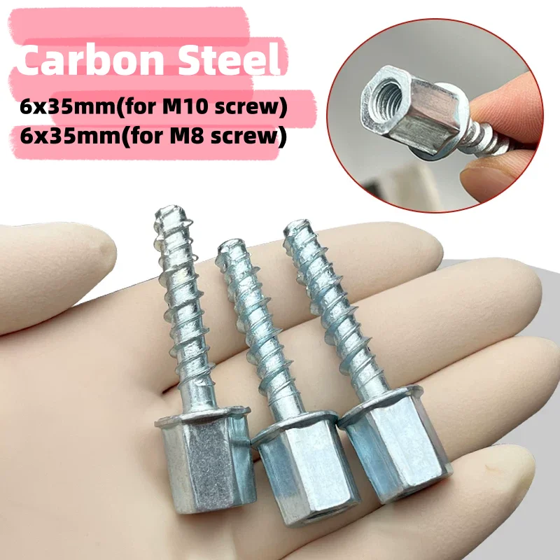 6x35mm Ceiling Self Cutting Screw No Main Light Anchor Concrete Self Cutting Quick Tooth Screw Connection Fixation For M5/M10