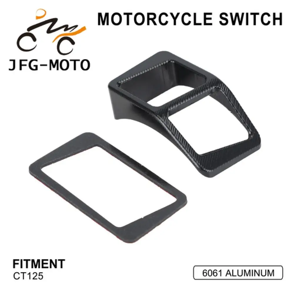 

Motorcycle Accessories Switch Cover Set Switch Frame Set Carbon Fiber Pattern 6061 Aluminum For HONDA CT125 CT 125 Moto Parts