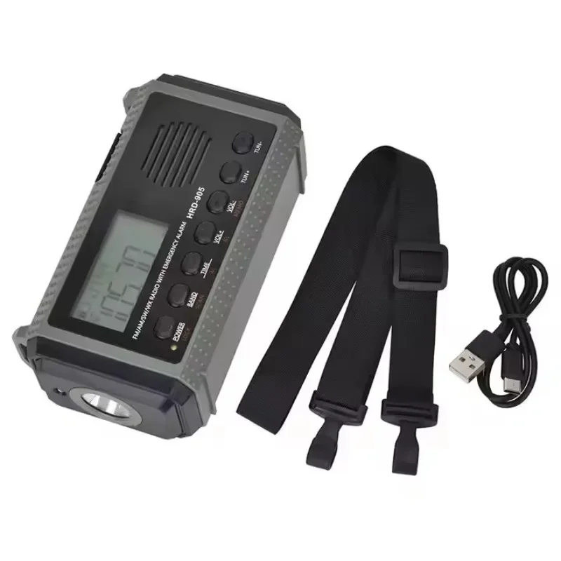 

HRD-905 Emergency Radio FM/AM/SW/WX Radio with Emergency Alarm All Band Radio Supports Lighting