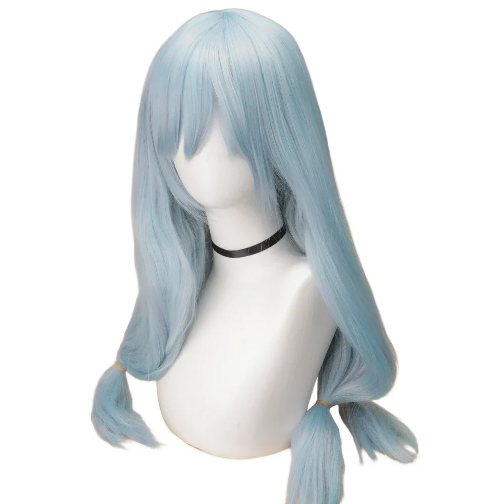 Anime Mahito Cosplay Jujutsu Kaisen Mahito Costume Wigs Blue Hair Three long ponytai Halloween Synthetic Hair Party Wigs Cos