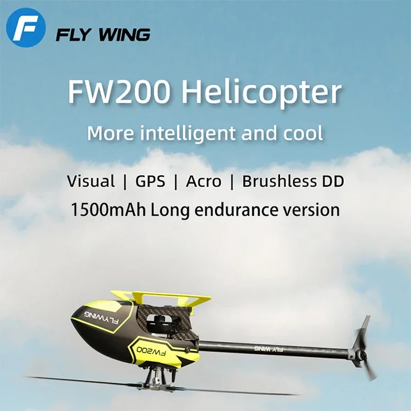 

Flywing Fw200 H1 Rc 3d Smart 6CH Gps Rc Helicopter Rtf Flight Controller Brushless Motor Drone Quadcopter Toys Gift