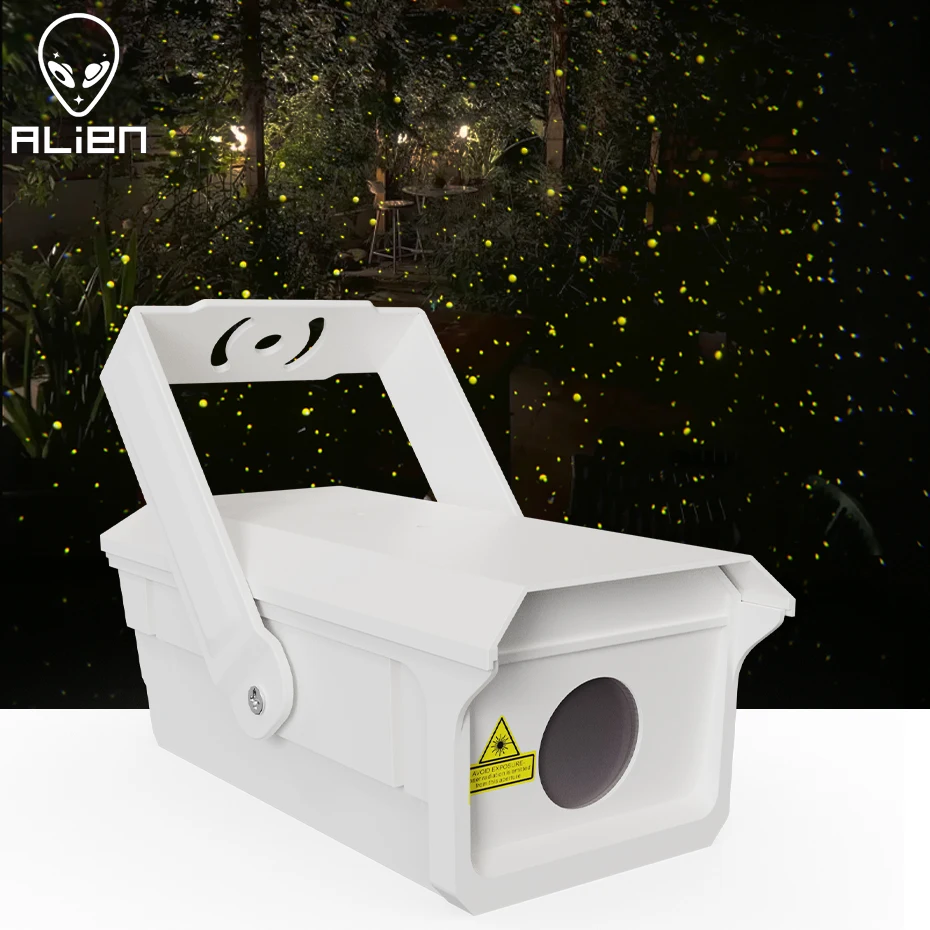 ALIEN 4W Outdoor Waterproof White Yellow Firefly Star Laser Light Starry Sky Projector Garden Xmas Tree Party Xmas Wedding Decor