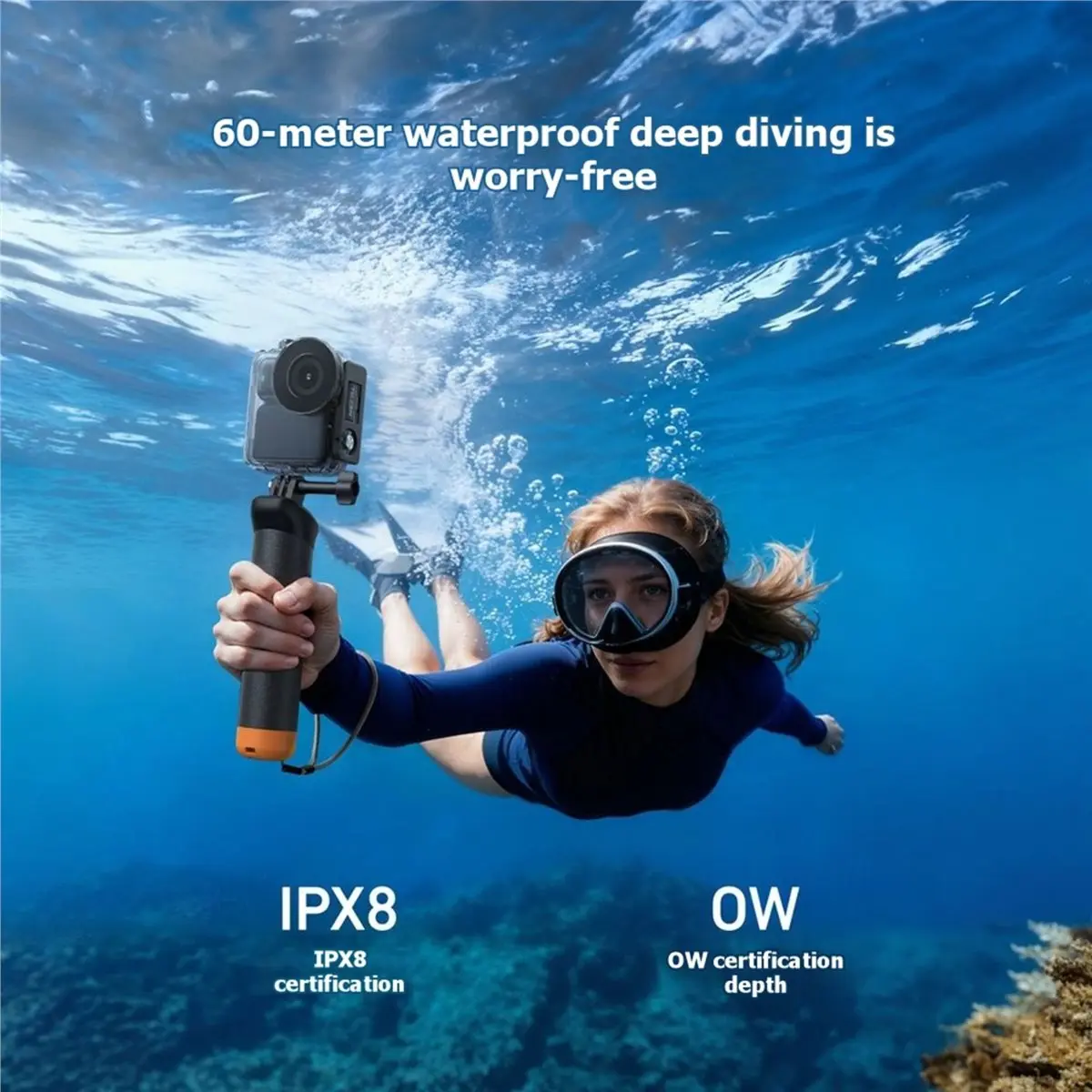 A003 60M Waterproof Case for Nano Professional Underwater Dive Housing Shell for Snorkeling Surfing Swimming