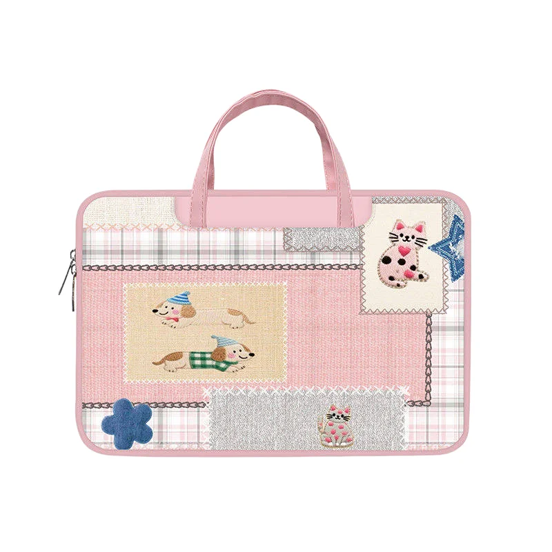 

Cute Laptop Bag 13.3 14 15 15.6 Inch Waterproof Shockproof Notebook Case for Macbook Air Pro 13.6 16 Dell Xiaomi Huawei Handbag