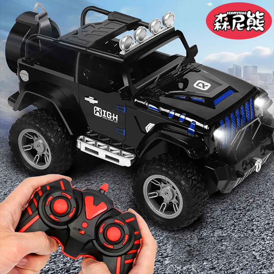 

SENNIXIONG 1:16 Remote Control Spray 4WD All Terrain Vehicle Off-road Car Model Spray Light Sound Pickup Truck Toy for Children