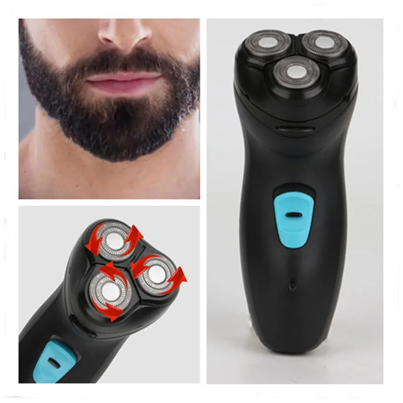 Professional Corded Electric Man Beard Shaver Razor 3D Float Rotary Mustache Close Shave Face Grooming Haircut Whisker Clipper