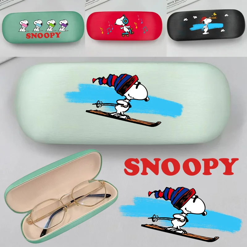 

Snoopy Glasses Case Waterproof Portable Student Sunglasses Storage Box Eyewear Anime Protector Hard Cover Glasses Organizer Gift