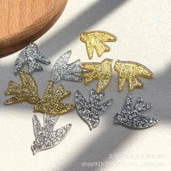 5pcs sequin glitter pink gold silver swallow acrylic accessories Flat Back Cabochon Scrapbook Kawaii DIY Embellishments