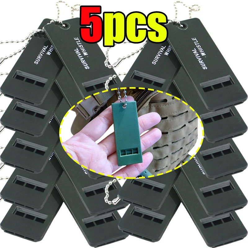 

Three Hole Whistle Loud High Pitch Sound for Emergency Signaling Camping Hiking Gear Compact Portable Keychain Accessories