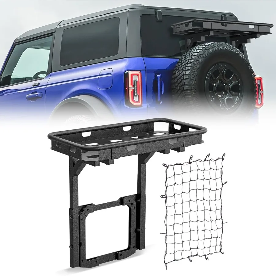 

Задняя грузовая стойка для крепления запасного колеса Bronco с держателем для багажной корзины на задней двери OE, совместимая с 20212024 Bron