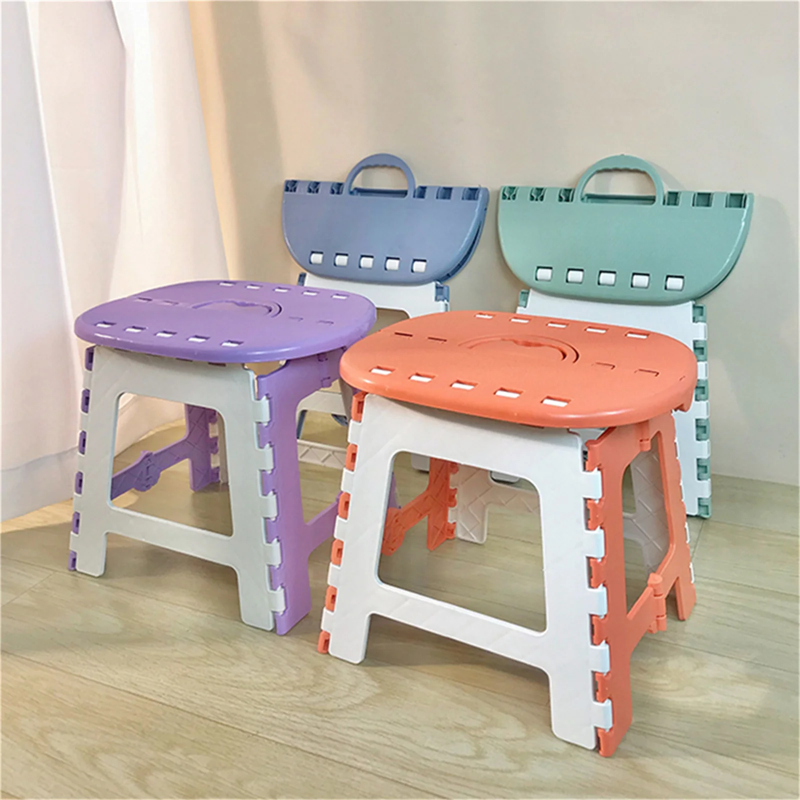 Foldable Stool Portable Outdoor Fishing Stool Creative Stall Plastic Small Bench Hand Showing Camp Folding Bench