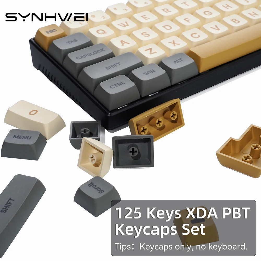 Teclas mecánicas PBT de 125 teclas, altura XDA para 61/64/68/75/87/98/104/108 teclas, Teclado mecánico para Cherry/Gateron/Otemu/Kailh