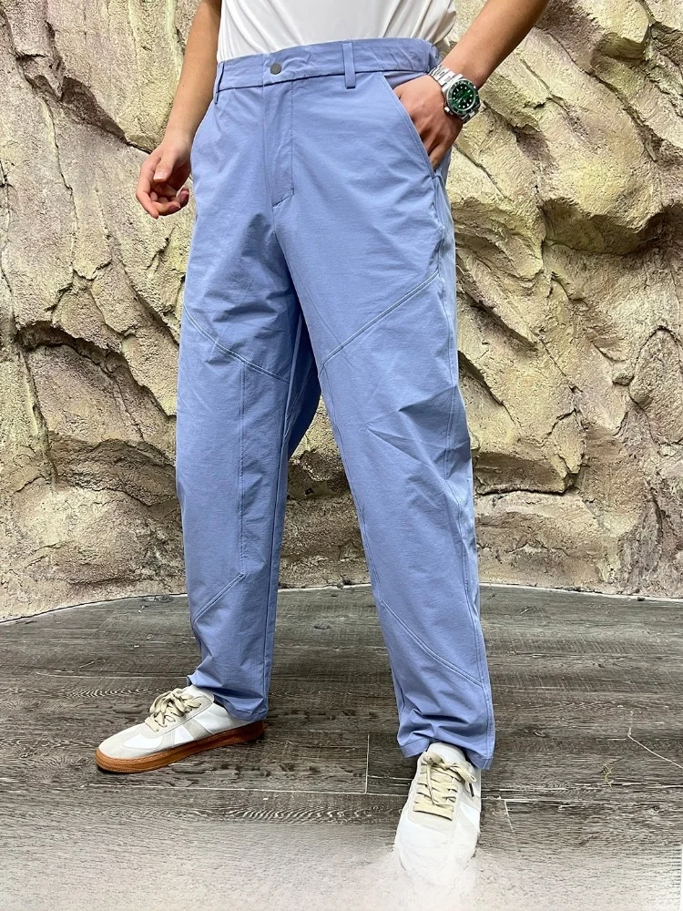 Men's Outdoor Casual Pants Soft  Breathable Water Resistant 3D Knife Cut Straight Leg Nylon Spandex Blend Spring Season