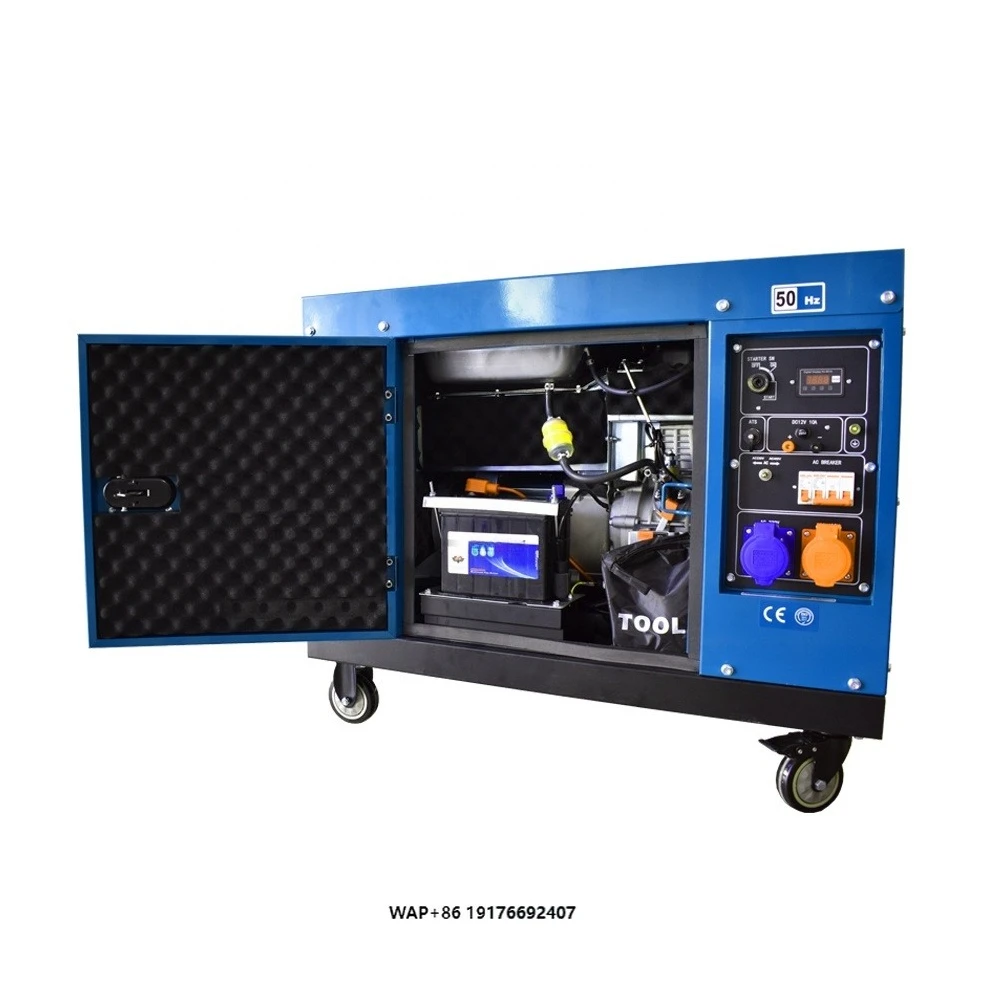 6KW 7.5KVA 50Hz 380V 400V Air Cooled Silent Electric Power Generation Portable Generator for Home Use