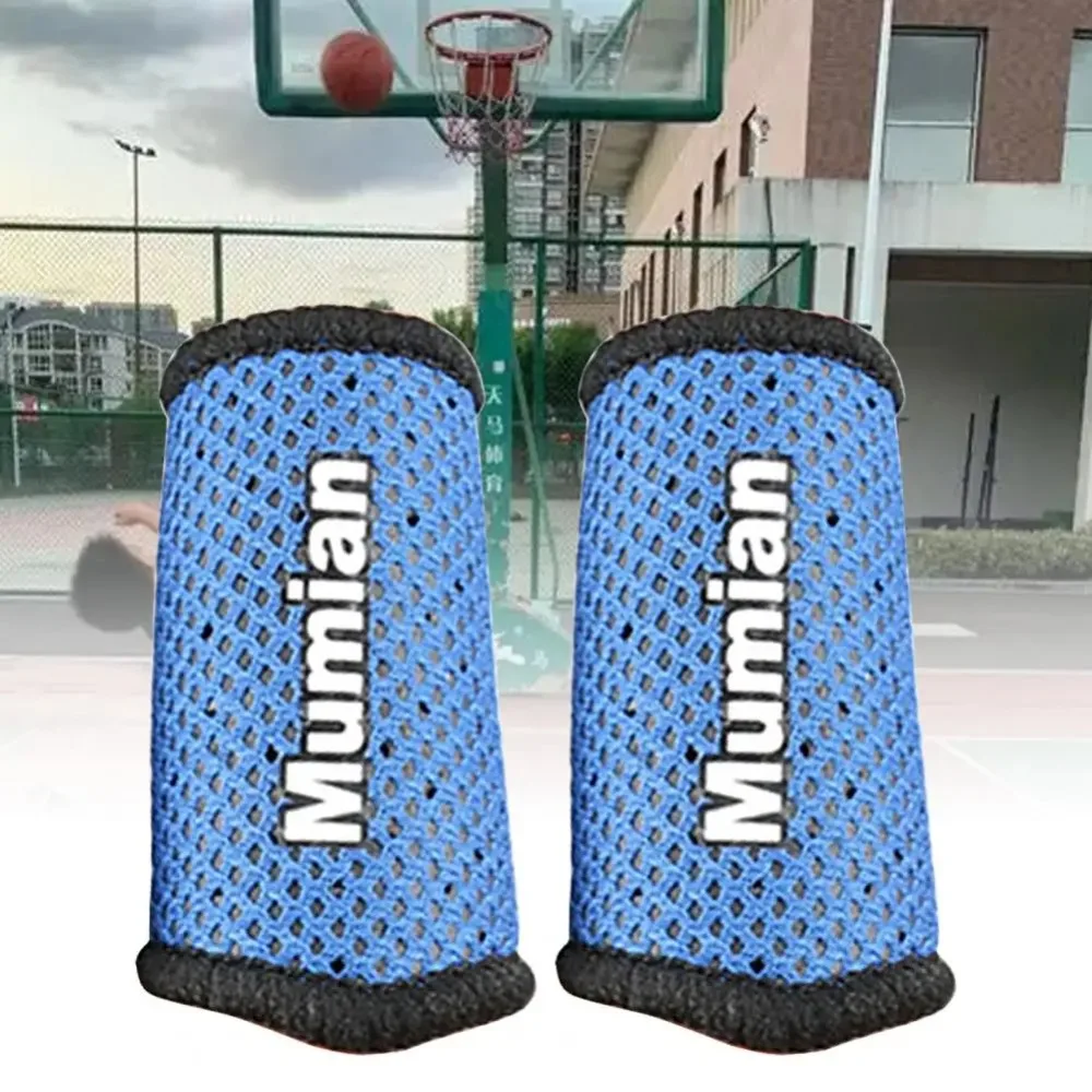 2Pcs Finger Support Elastic Finger Sleeve Breathable Wear-resistant Finger Stall Mesh Finger Protection Guard Volleyball