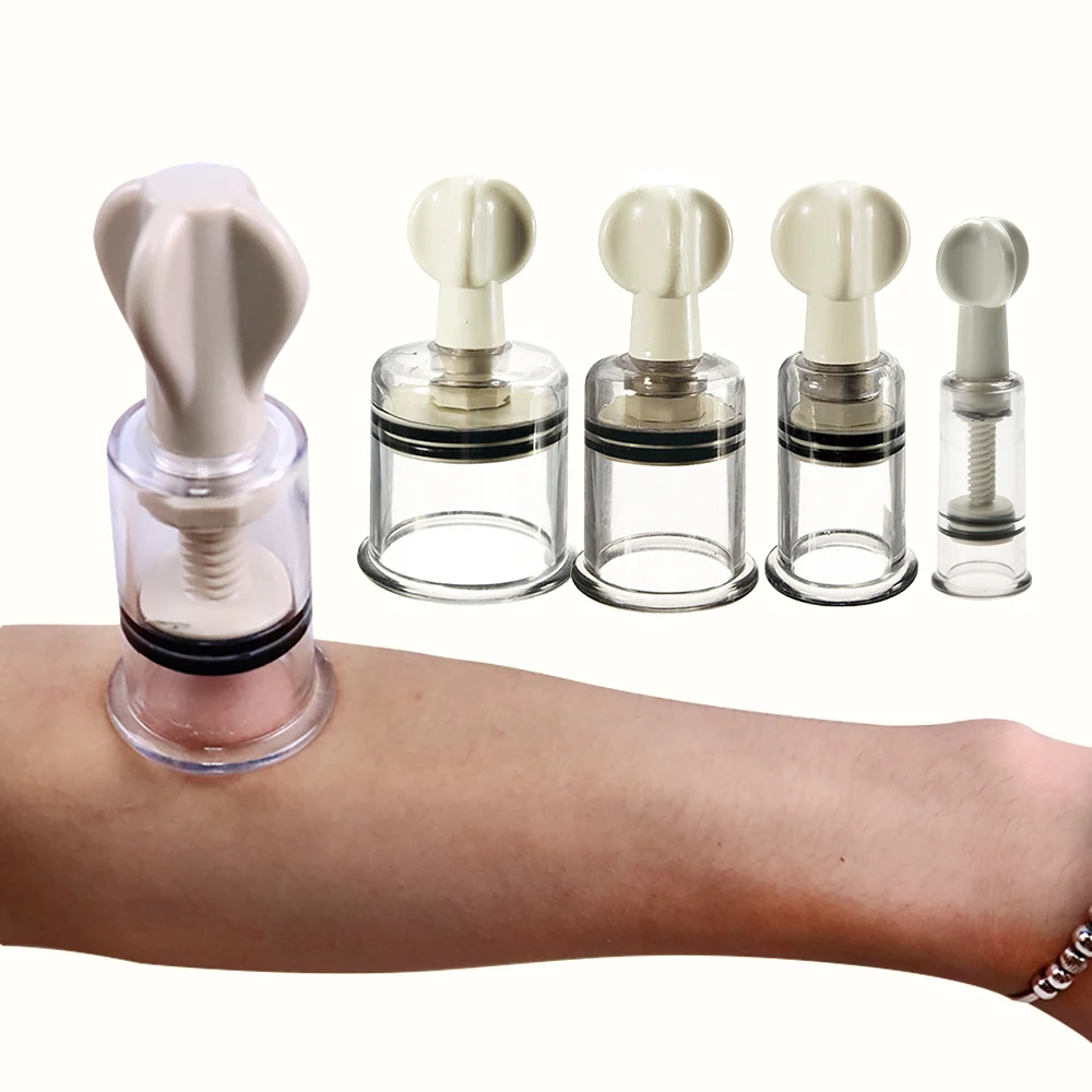  Professional Chinese Vacuum Cupping Massage Cups Suction Tool Plastic Suction Jars Body Relax Therapy Stimulation Accessory