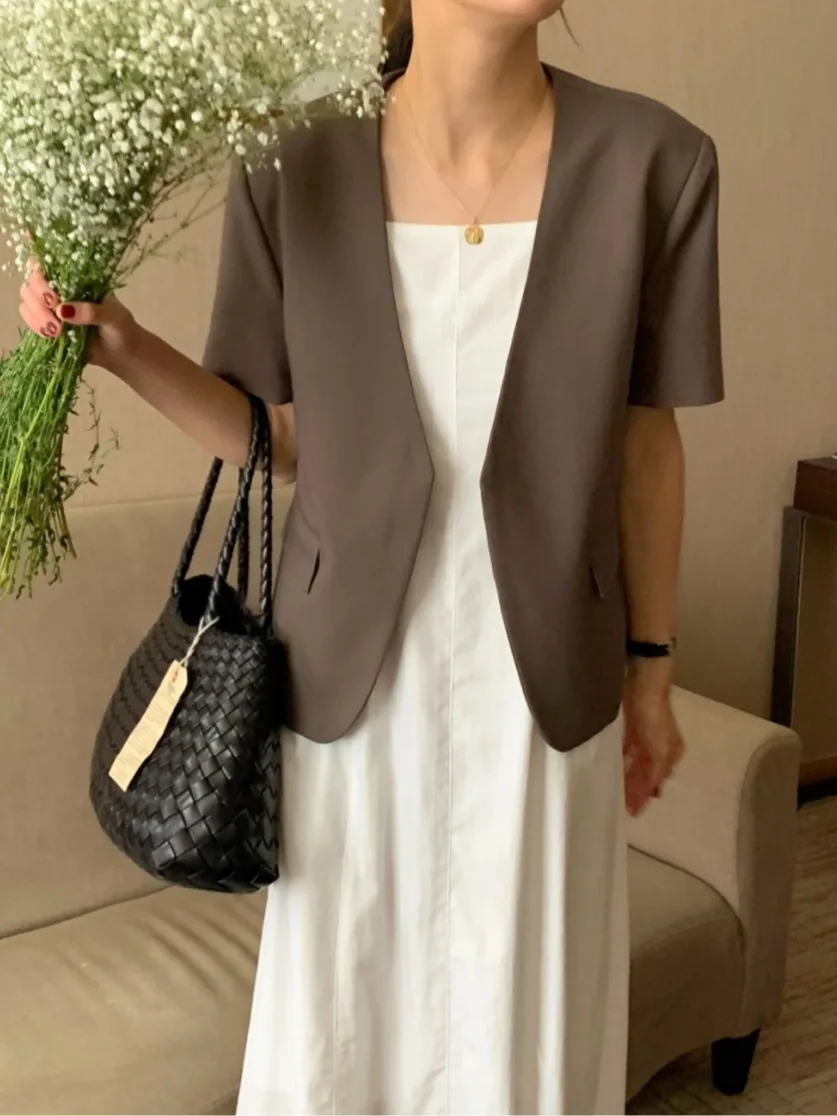 Prosta Długa Wąska Bawełniana Lniana Kamizelka Dr Dojazdy Do Pracy Lato Sezon Średniej Długości Linia A Sylwetka Kolor Wzór