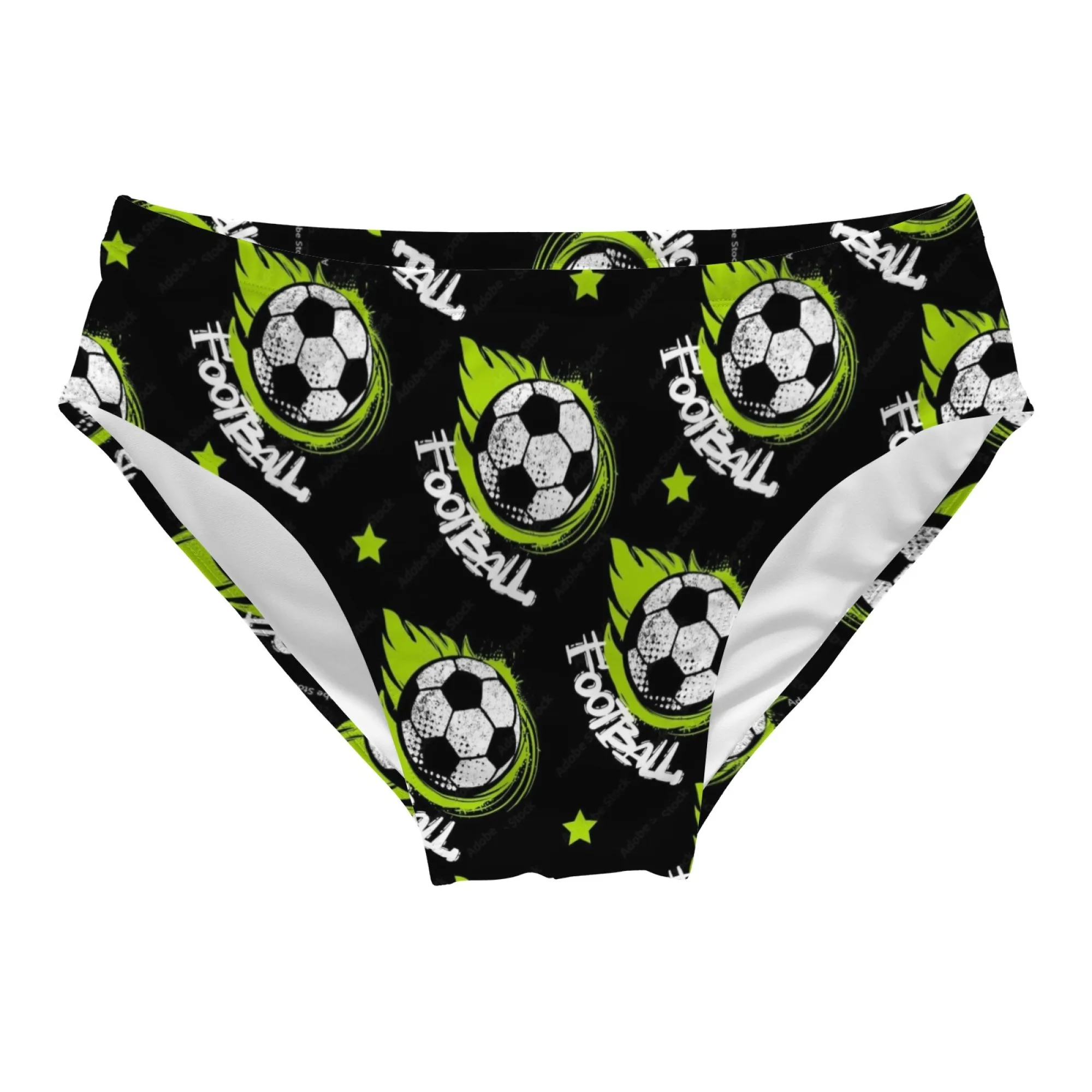 Retro Football Print Swim Trunks Lightweight Comfortable Sexy Men's Triangle Trunks Pool Party Beach Vacations Sexy Mens Bikinis