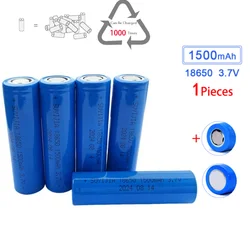 Suyijia 1-20pcs 18650 Battery 3.7V 1500mah Flat Head Rechargeable Lilon Lithium Battery for Flashlight Electrical Tool