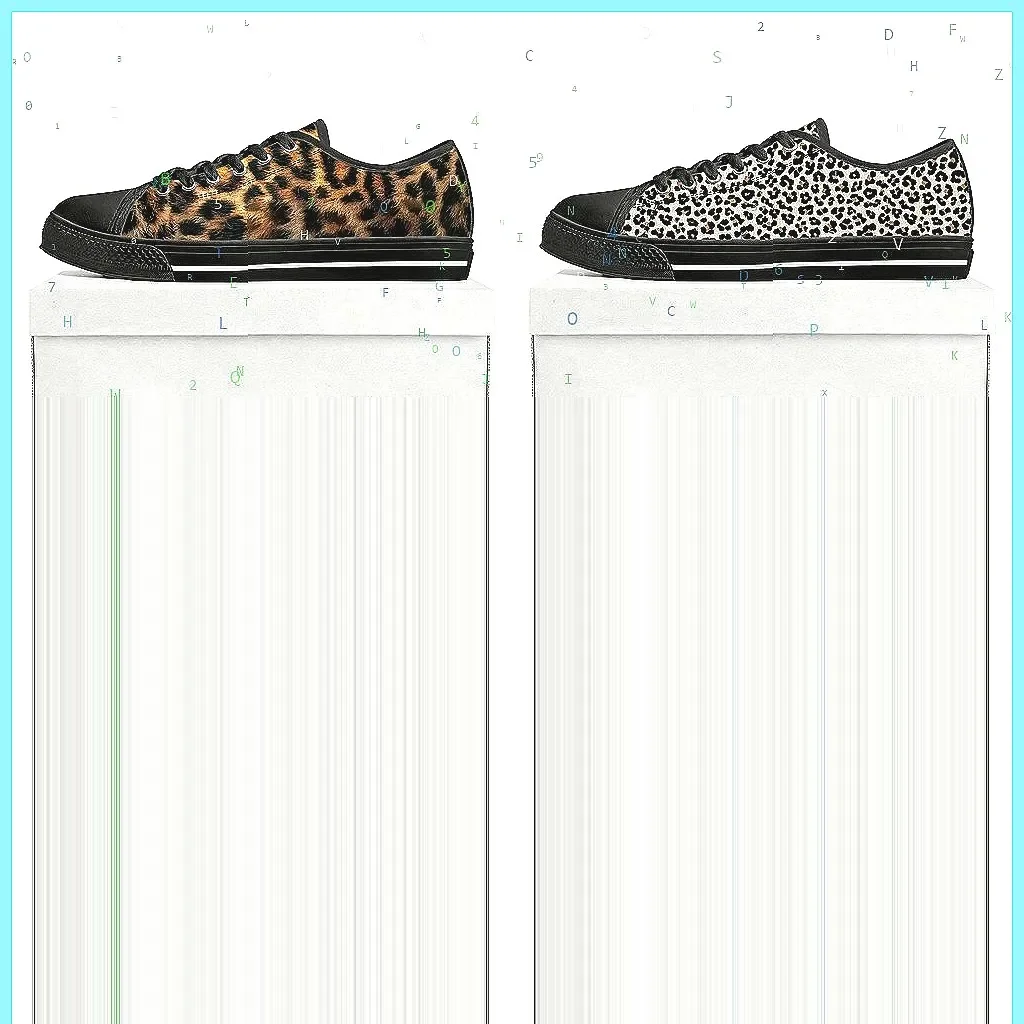 

Leopard Print Canvas Sneakers Low Top Casual Shoes for Men & Women Custom Couple Tide