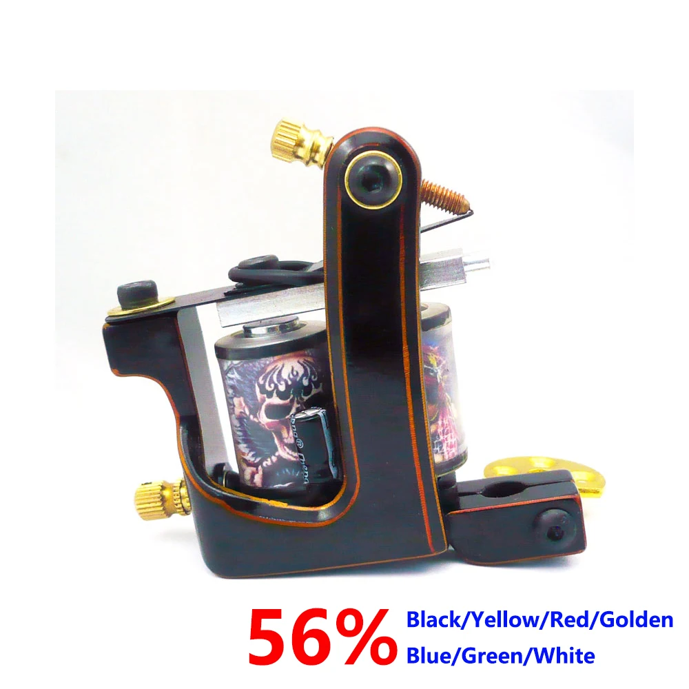 

H56 10-катушки для татуировки, пистолет с рамой из сплава, классический традиционный лайнер, шейдер, поставка пистолета для татуировки