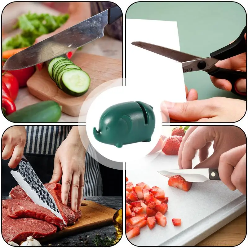 Kitchen Knives Sharpener Cute Elephant Professional Kitchen Knive Sharpener Manual Sharpener Stable Knive Sharpening Tool For