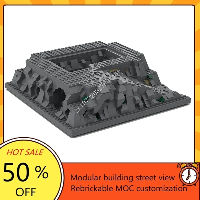 Medieval 3D Baseplate Castle Modular MOC Creative street view Model Building Blocks Architecture Education Assembly Model Toys