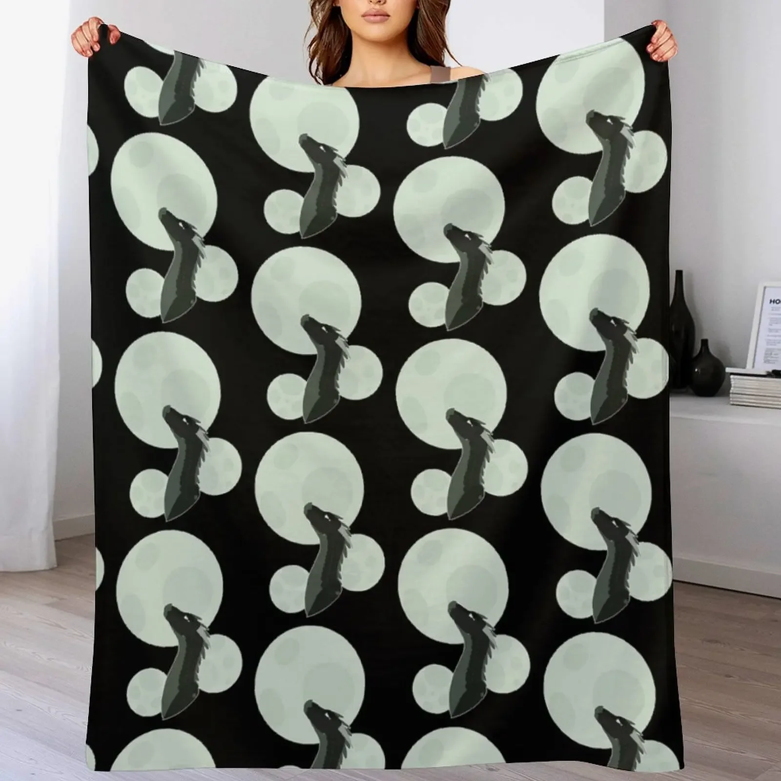 Moonwatching Throw Blanket Modern Design Soft Blanket for Home Decor