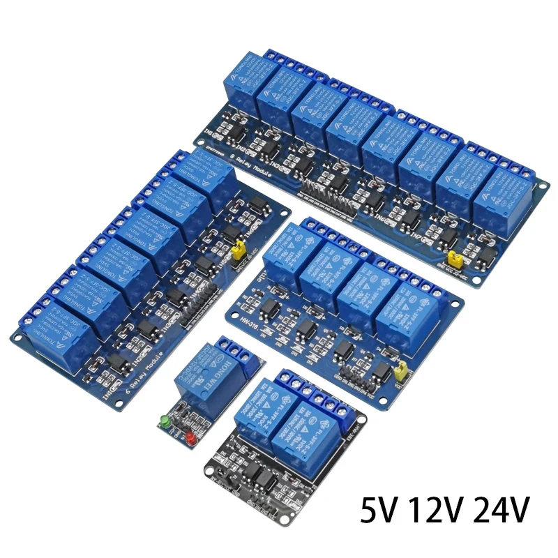 Moduł przekaźnika 5V 12V 24V z wyjściem przekaźnika transoptorowego 1 2 4 6 8-kierunkowy moduł przekaźnika dla Arduino