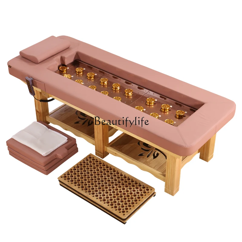 

Intelligent 18 Moxibustion Smoke-Free Moxibustion Bed Sweat Steaming Fumigation Beauty Salon Dedicated Massage Couch