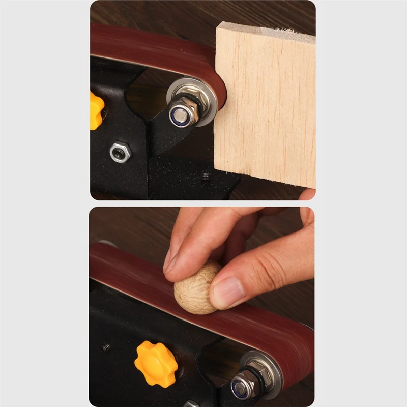 

A96I-US Plug, Mini Belt Sander Electric Bench Sanding Polisher Machine Adjustable Small Grinder For DIY Woodworking Sharpener Du