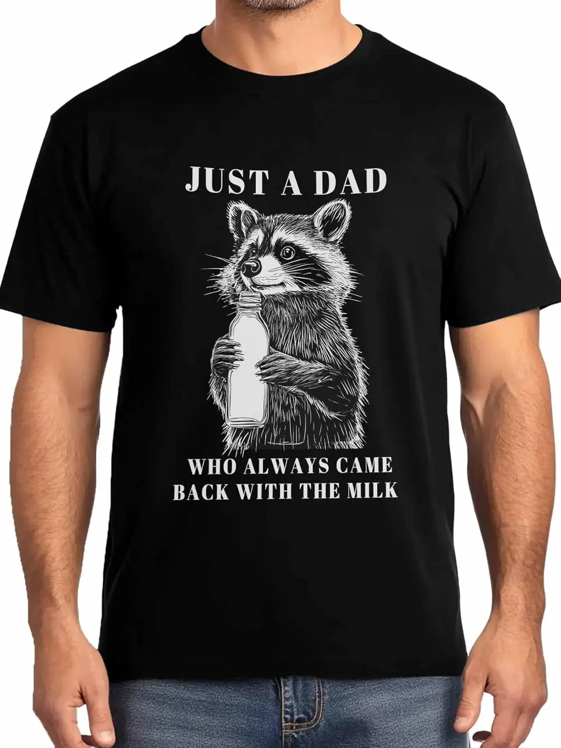 

Мужские футболки с изображением енота, быстросохнущие футболки с короткими рукавами для мужчин, футболка с круглым вырезом, мужские футболки с цитатой для папы и животных