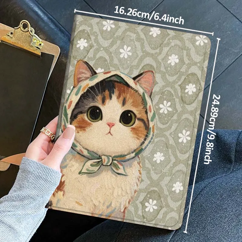 حافظة كلاسيكية على شكل قطة كرتونية لهاتف سامسونج جالاكسي تاب A7 A9 A11 S6 A11 A8 S11 Lite Plus 10.4 10.5 10.1 بوصة #4