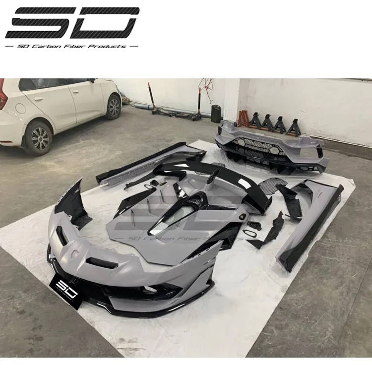 SVJ Style Custom Full Body Kits Carbon Fiber Mix Fiberglass Material For Lambor Aventador Lp700