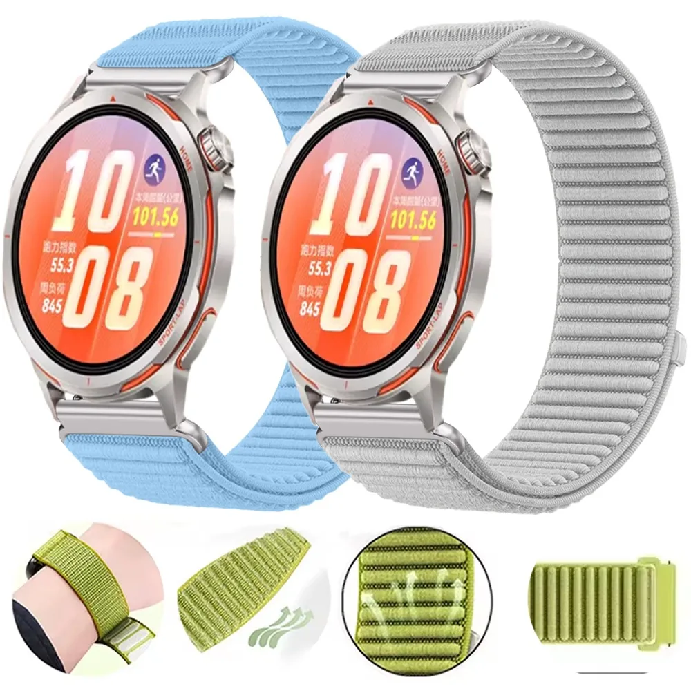 18/20/22mm Nylon-Schlaufenarmband für Huawei Watch GT Runner 2 Ultimate 2 Komfortables Band für Huawei Watch 5 GT6-5 46mm GT5 Pro 42mm