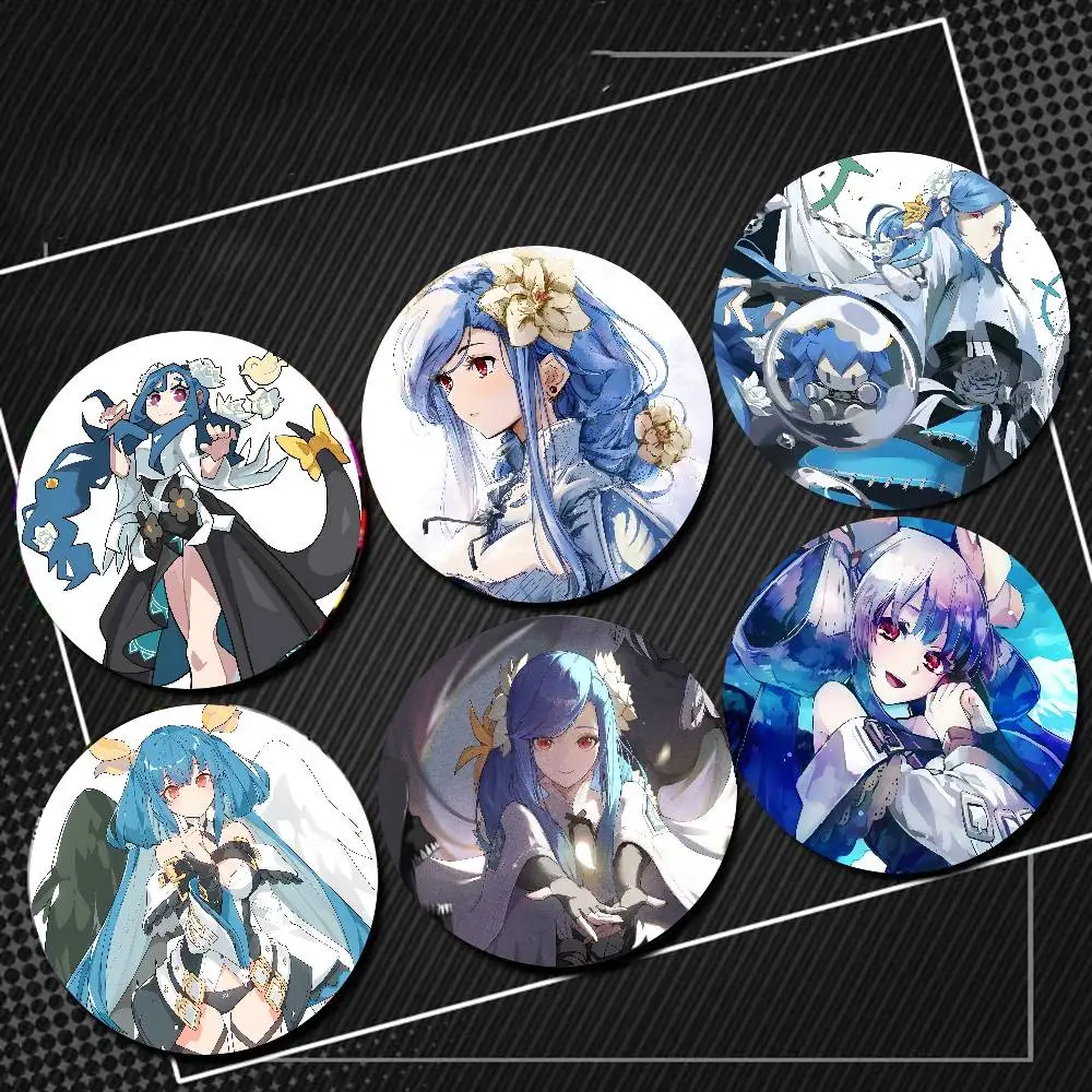 Juego de lucha Queen Dizzy, insignias de engranaje G-Guilty, insignia láser redonda de Anime, broche de dibujos animados, ropa, mochila, accesorios, solapa