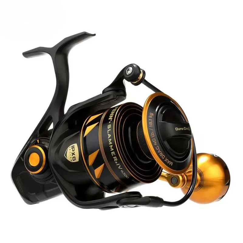 SLAMMER IV Saltwater Spinning Fishing Wheel Reels Fishing Reels 8+1BB Max Drag 27.2kg Full Metal Body Spinning Fishing Reel