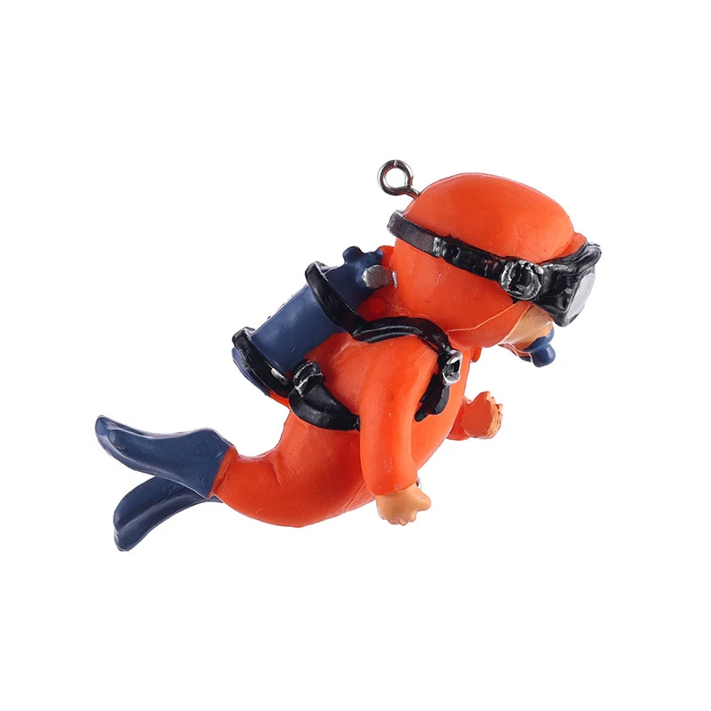 Mini Resin Floating Frogman Decoration Aquarium Miniature Luminous Ornaments Fish Tank Floating Diver Landscaping Accessories