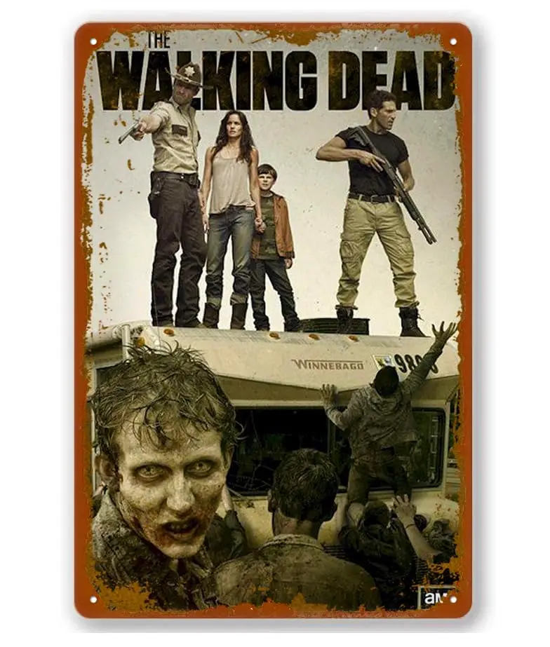 Walking Dead Metall-Barschilder, Neuheit, Küche, Bar, Garage, Heimdekoration, Wandkunst, Blechschild