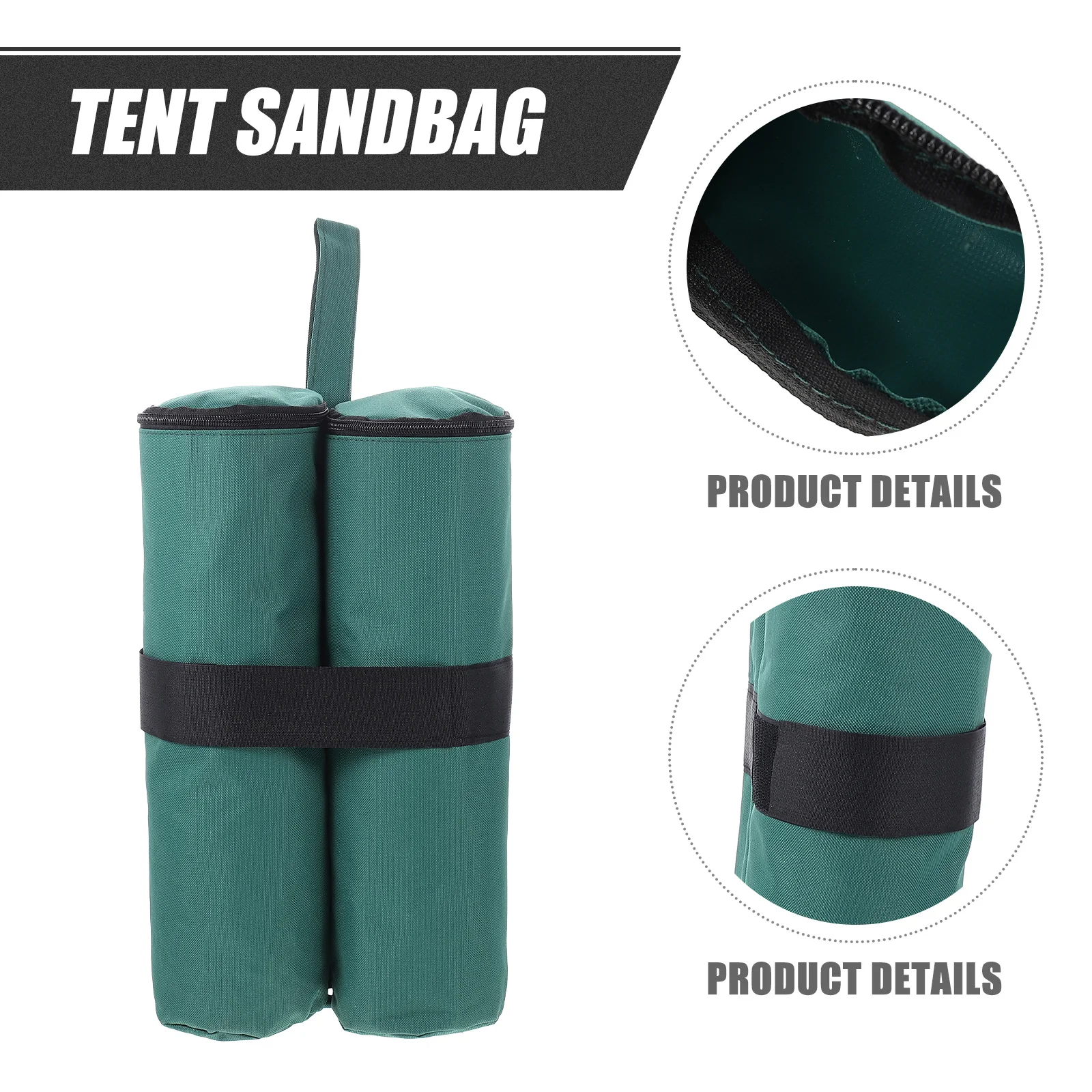 2 قطعة أكياس الرمل في الهواء الطلق الأخضر الداكن أكسفورد القماش خياطة قوية دائم أكياس المرجحة السحابة تحديد أداة للتخييم