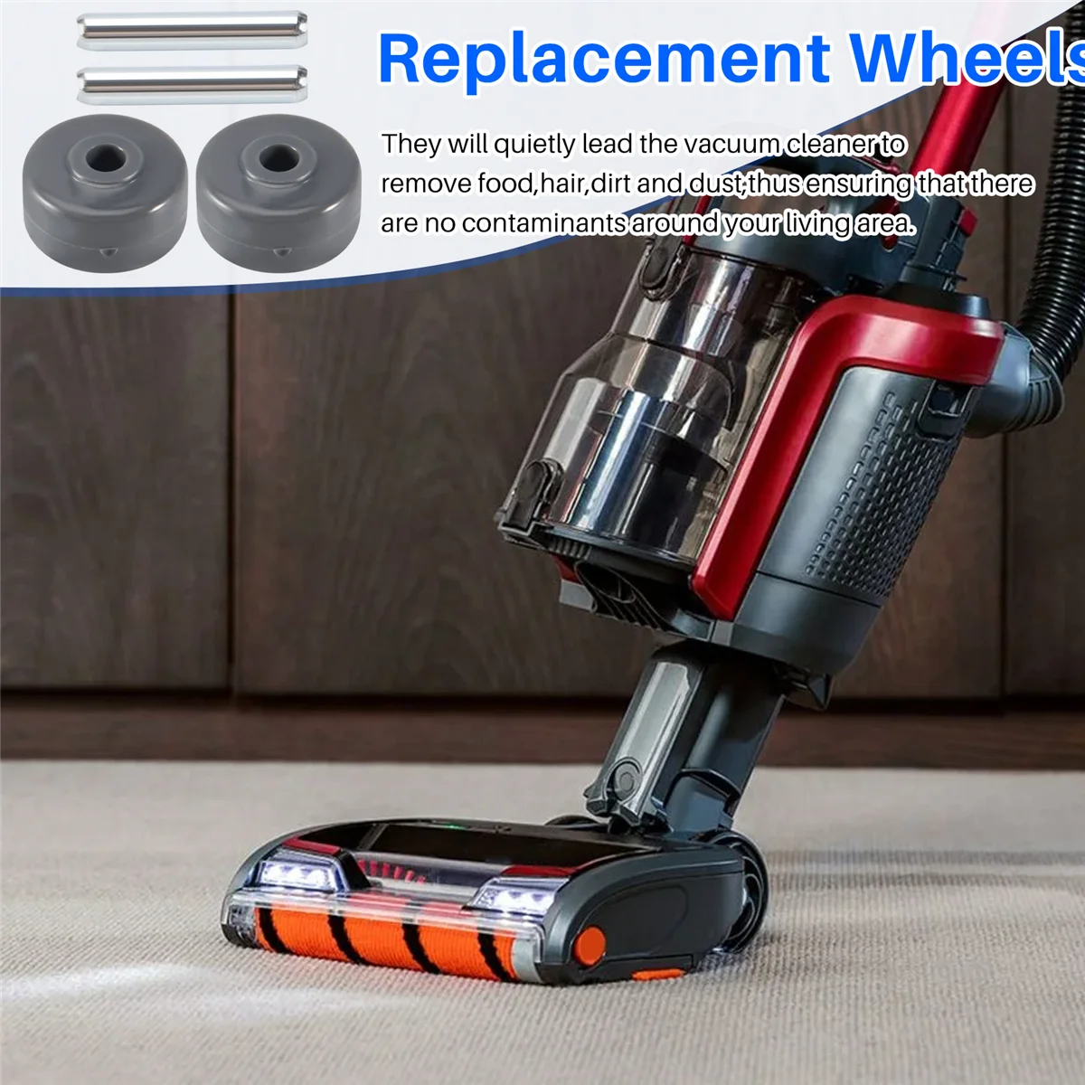 シャークバキュームクリーナーの交換用ホイール、モデルnv350、nv351、nv355、nv356e、nv500、nv501、1ペアに適合