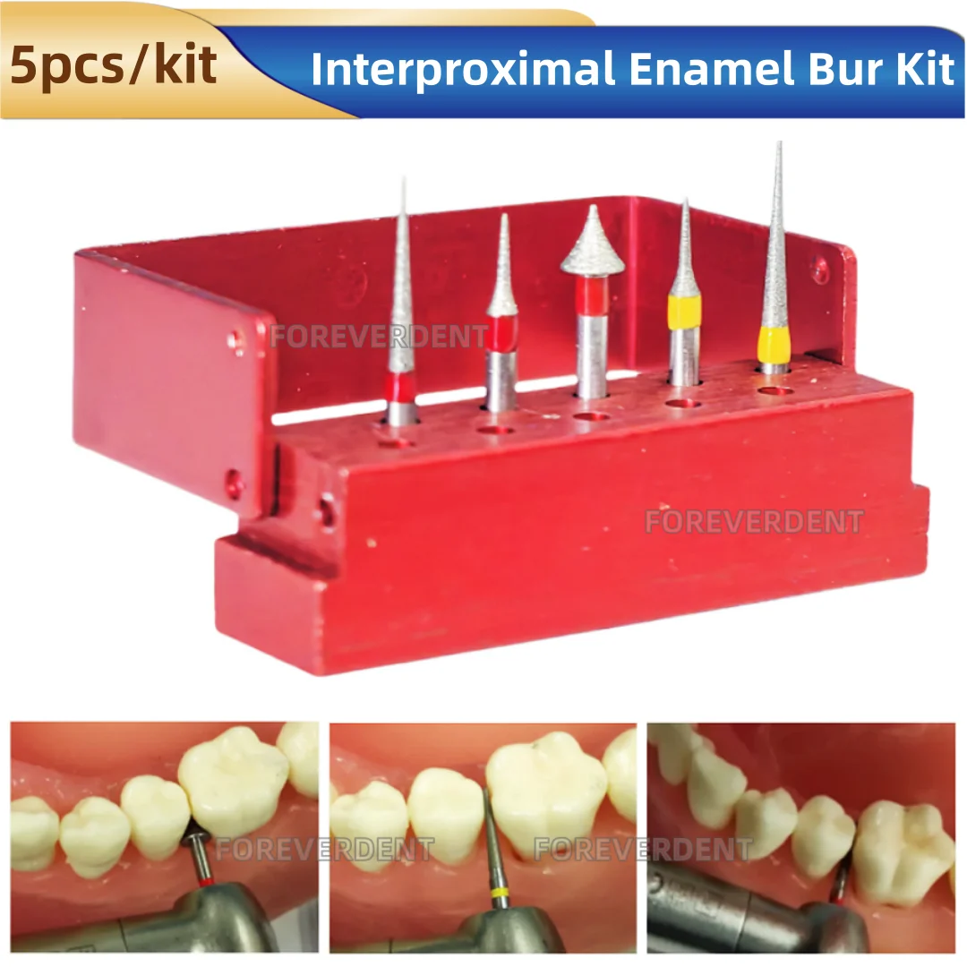 

Dental Burs Interproximal Enamel Reduction IPR Burs Grind Polishing Diamond Burs 5pcs/Kit