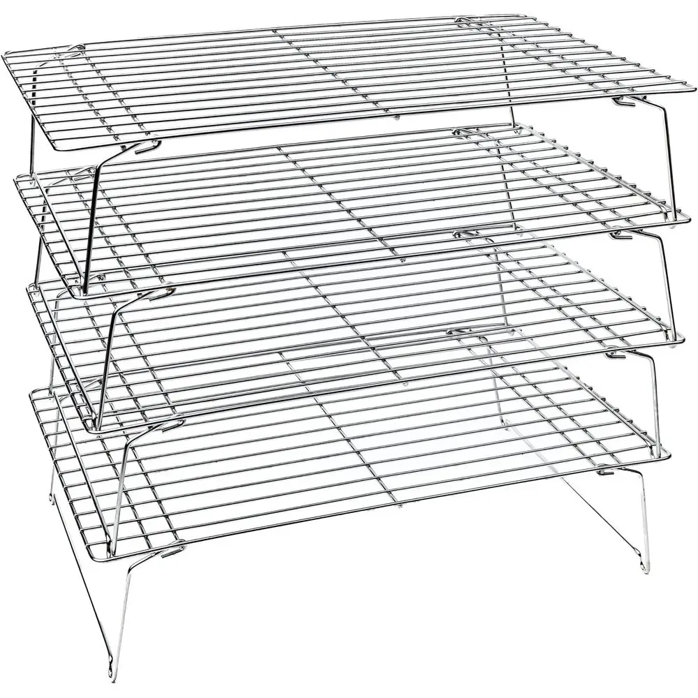 

4-Tier Stackable Cooling Racks or Bg, 100% StainlSteel Wire Rack, Oven Sae Bg Rack, Oven Rack or Pizza, Cake, Bread, Cooling Rac