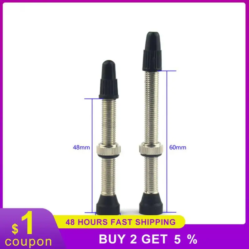 Bicycle Tire Valve Tubeless 1pc 34/40/44/48/60mm Pure Copper Bicycle Accessories Bike Vacuum Nozzle Mtb Road Bike French Valve